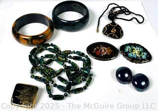 Collection of Lacquer Painted Jewelry