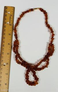 Victorian Baltic Amber Chip Necklace
