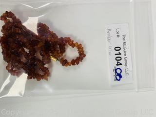 Victorian Baltic Amber Chip Necklace