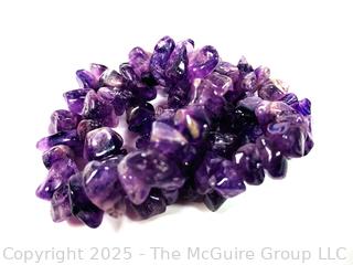 Amethyst Bead Chip Necklace 