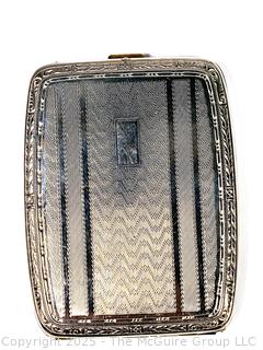 Evans Art Deco Silver Metal Cigarette Case