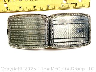 Evans Art Deco Silver Metal Cigarette Case