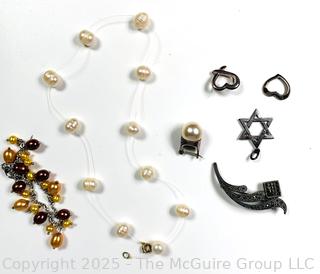 Collection of Pearl And Sterling Silver Jewelry 