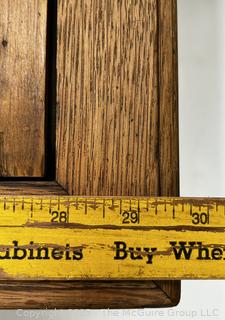 Four (4) Drawer with Hinged Lid Oak Counter Top General Store Spool Chest. 29" x 20" x 12"