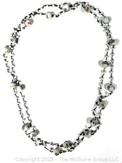 Venetian Murano Confetti Glass Beaded Necklace 