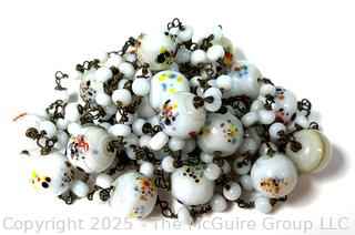 Venetian Murano Confetti Glass Beaded Necklace 