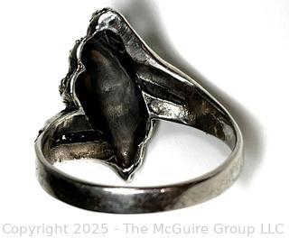 Sterling Silver Marcasite Double Bypass Ring 