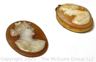 Two (2) Miniature Carved Shell Cameos.