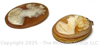 Two (2) Miniature Carved Shell Cameos.