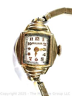 Bulova Gold Tone Ladies Wristwatch 8112863
