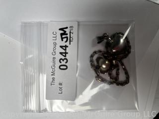 Sterling Silver Chain Bracelet and Two (2) Pendants