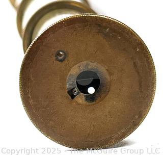 English Three (3) Draw Brass with Mahogany Surround Terrestrial Refractor Telescope, Circa 1820