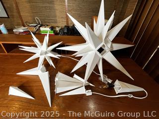 Two (2) Plastic Moravian Star Hanging Lamps.  {Pickup Location: 311 Chestnut St., Falls Church City, VA 22046}