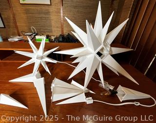 Two (2) Plastic Moravian Star Hanging Lamps.  {Pickup Location: 311 Chestnut St., Falls Church City, VA 22046}