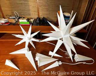 Two (2) Plastic Moravian Star Hanging Lamps.  {Pickup Location: 311 Chestnut St., Falls Church City, VA 22046}