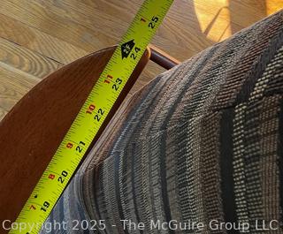Danish Mid Century Modern Upholstered Reclining Armchair with Adjustable Ottoman, Made in Sweden. In the style of Arnt Lande {Pickup Location: 311 Chestnut St., Falls Church City, VA 22046}