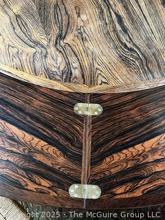 Dyrlund Danish Mid Century Lotus Flip Flap Circular Dining Table. Measures 47" Diameter and Expands to 69" Diameter with Extensions. {Pickup Location: 311 Chestnut St., Falls Church City, VA 22046}  