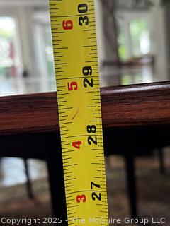 Dyrlund Danish Mid Century Lotus Flip Flap Circular Dining Table. Measures 47" Diameter and Expands to 69" Diameter with Extensions. {Pickup Location: 311 Chestnut St., Falls Church City, VA 22046}  