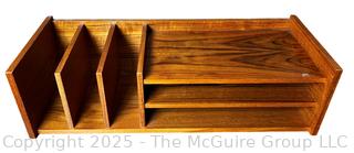Nordisk Andels Eksport Danish Modern Mid Century Teak Wood Desk Organizer  {Pickup Location: 311 Chestnut St., Falls Church City, VA 22046}