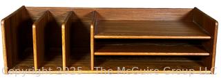 Nordisk Andels Eksport Danish Modern Mid Century Teak Wood Desk Organizer  {Pickup Location: 311 Chestnut St., Falls Church City, VA 22046}