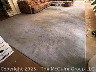Large Blue Wool Area Rug. 146" x 202"  {Pickup Location: 311 Chestnut St., Falls Church City, VA 22046}