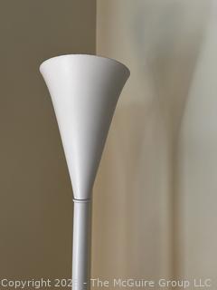 White Mid Century Modern Tulip Torchiere Floor Lamp. {Pickup Location: 311 Chestnut St., Falls Church City, VA 22046}