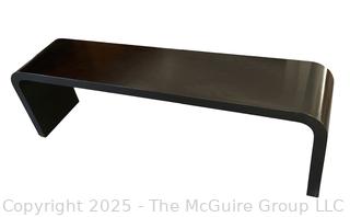 Black Laquered Modern Waterfall Console Table.  72" x 16" x 22" {Pickup Location: 311 Chestnut St., Falls Church City, VA 22046}