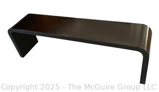 Black Laquered Modern Waterfall Console Table.  72" x 16" x 22" {Pickup Location: 311 Chestnut St., Falls Church City, VA 22046}