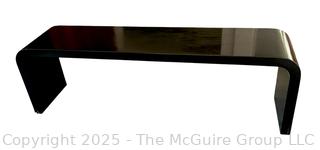 Black Laquered Modern Waterfall Console Table.  72" x 16" x 22" {Pickup Location: 311 Chestnut St., Falls Church City, VA 22046}