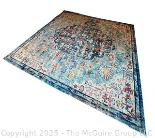 Safavieh Madison Blue Medallion Distressed Rug. Measures 120 x 120"  {Pickup Location: 311 Chestnut St., Falls Church City, VA 22046}