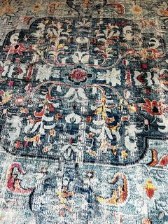 Safavieh Madison Blue Medallion Distressed Rug. Measures 120 x 120"  {Pickup Location: 311 Chestnut St., Falls Church City, VA 22046}