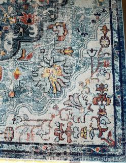 Safavieh Madison Blue Medallion Distressed Rug. Measures 120 x 120"  {Pickup Location: 311 Chestnut St., Falls Church City, VA 22046}