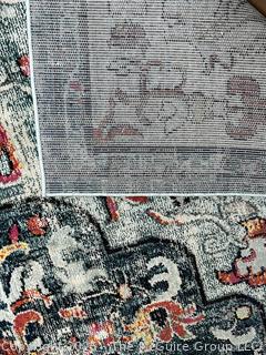 Safavieh Madison Blue Medallion Distressed Rug. Measures 120 x 120"  {Pickup Location: 311 Chestnut St., Falls Church City, VA 22046}