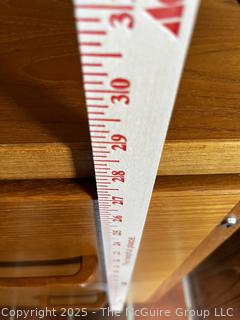Mid Century Modern Two Drawer Teak File Cabinet.  No key  {Pickup Location: 311 Chestnut St., Falls Church City, VA 22046}