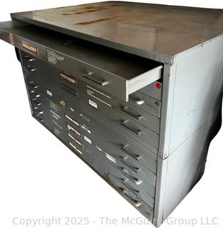 Ten (10) Drawer Steel Flat File Cabinet. 21" x 35" x 54"  {Pickup Location: 311 Chestnut St., Falls Church City, VA 22046}