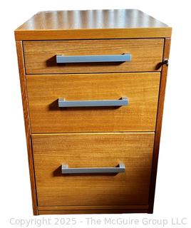Three (3) Drawer Side Table w/Key  {Pickup Location: 311 Chestnut St., Falls Church City, VA 22046}