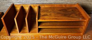 Pedersen and Hansen Danish Modern Mid Century Teak Wood Desk Organizer  {Pickup Location: 311 Chestnut St., Falls Church City, VA 22046}