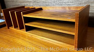 Pedersen and Hansen Danish Modern Mid Century Teak Wood Desk Organizer  {Pickup Location: 311 Chestnut St., Falls Church City, VA 22046}