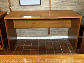 Mid Century Modern Teak Wood Executive Office Desk.  23" x 54" x 29"  {Pickup Location: 311 Chestnut St., Falls Church City, VA 22046}