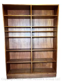 Mid Century Modern Teak Double Bookcase.  77" x 54" x 12"  {Pickup Location: 311 Chestnut St., Falls Church City, VA 22046}