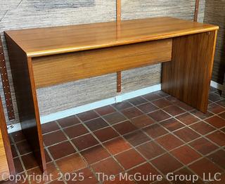 Mid Century Modern Teak Wood Executive Office Desk.  23" x 54" x 29"  {Pickup Location: 311 Chestnut St., Falls Church City, VA 22046}