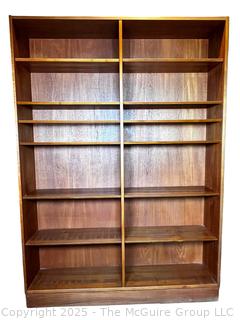 Mid Century Modern Teak Double Bookcase.  77" x 54" x 12"  {Pickup Location: 311 Chestnut St., Falls Church City, VA 22046}