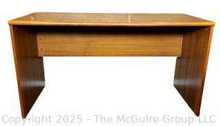 Mid Century Modern Teak Wood Executive Office Desk.  23" x 54" x 29"  {Pickup Location: 311 Chestnut St., Falls Church City, VA 22046}