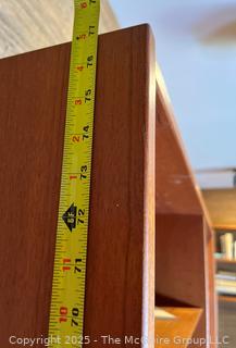 Mid Century Modern Teak Double Bookcase.  77" x 54" x 12"  {Pickup Location: 311 Chestnut St., Falls Church City, VA 22046}