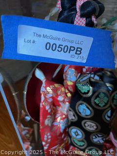 Japanese Kimono Geisha Doll in Case.  10" x 18"  {Pickup Location: 311 Chestnut St., Falls Church City, VA 22046}
