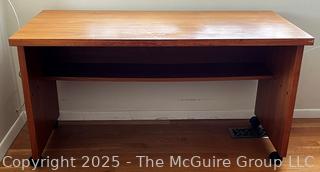 Mid Century Danish Style Desk on Wheels. 24"x 26" x 48"  {Pickup Location: 311 Chestnut St., Falls Church City, VA 22046}