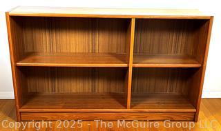 Mid-Century Teak Low Compact Bookcase.  49" x 12" {Pickup Location: 311 Chestnut St., Falls Church City, VA 22046}