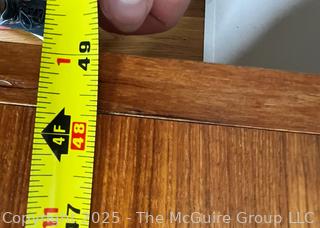 Mid-Century Teak Low Compact Bookcase.  49" x 12" {Pickup Location: 311 Chestnut St., Falls Church City, VA 22046}