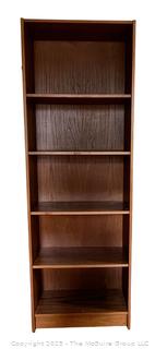 Narrow Mid Century Modern Teak Bookcase. 72" x 24" x 12"  {Pickup Location: 311 Chestnut St., Falls Church City, VA 22046}