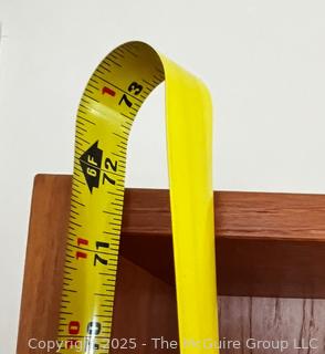 Narrow Mid Century Modern Teak Bookcase. 72" x 24" x 12"  {Pickup Location: 311 Chestnut St., Falls Church City, VA 22046}